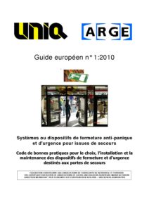 Guide ARGE n°1 Fermetures issues de Secours Juin 2011