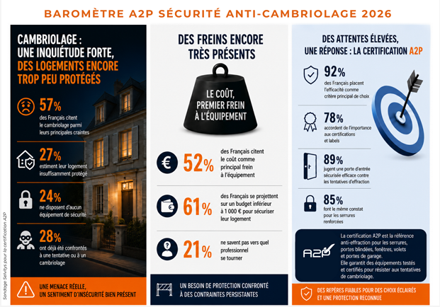 [01/06/2026] Publication du Baromètre A2P sécurité anti-cambriolage 2026